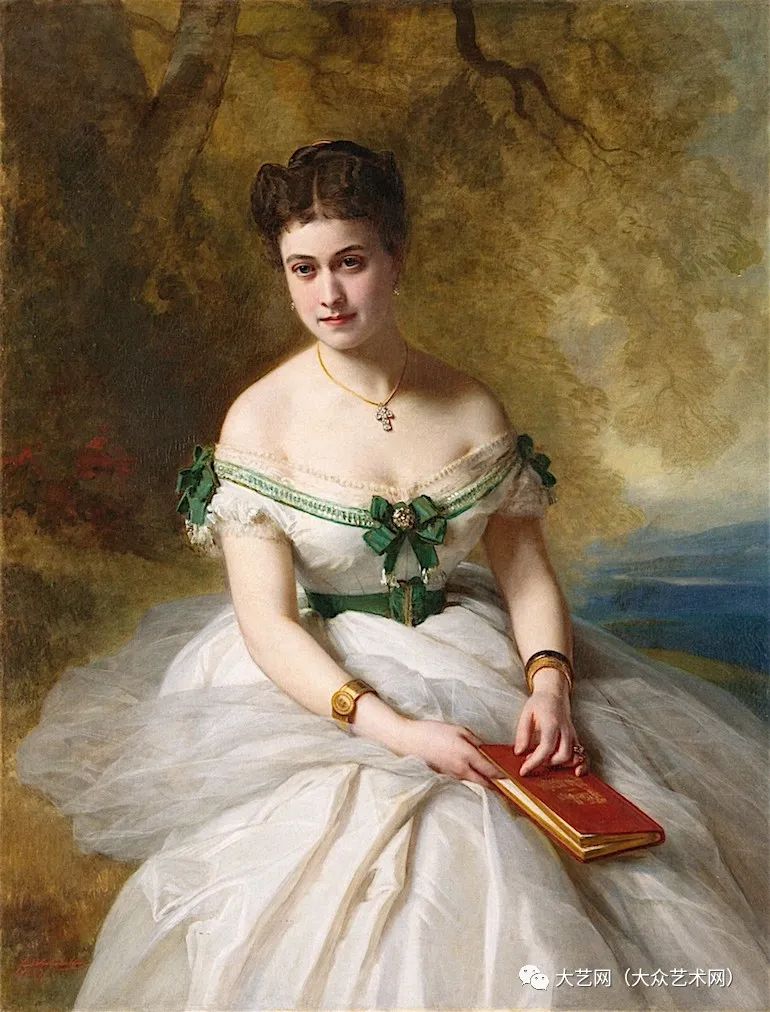 德国著名宫廷画家 franz xaver winterhalter 女性肖像画作品