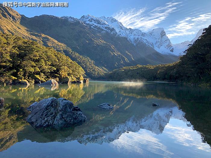 图片[2]-如何画这幅风景画山水与天空 中国数字油画网解密-数字油画网-（个人图片收录）