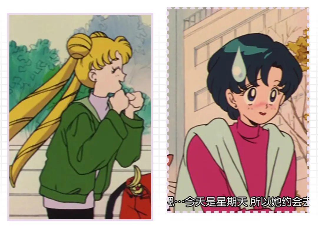 搭外套或者像右边的水野亚美这样搭一件针织开衫在肩上,可以在颜色上