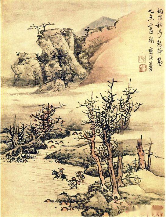 明末蓝瑛仿古山水册页雅赏