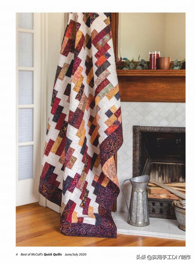 拼布绗缝最新的12款拼布被子和毯子详细制作图解