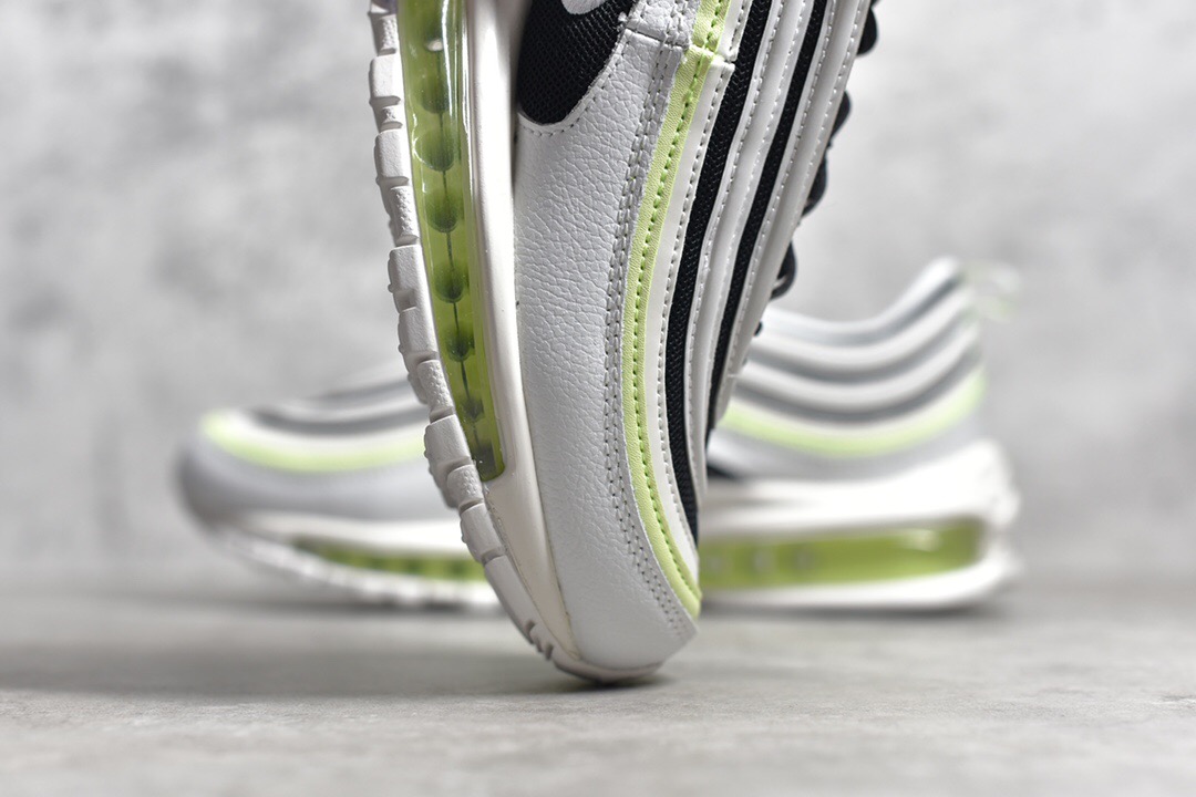 耐克 nike air max 97 moss green 白绿3m子弹头气垫跑鞋