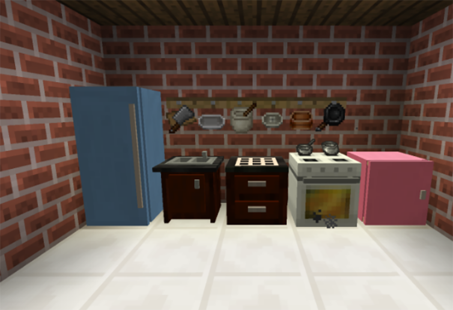 原创我的世界吃货最爱mod,能在游戏中做厨师,想要什么就自动合成