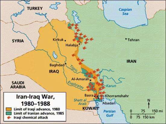 两伊战争 地图图片