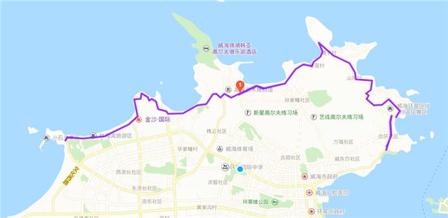 威海环海路详细路线图图片