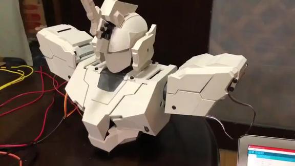 130自动变形独角兽高达胸像3d打印自制viaつとむニキ