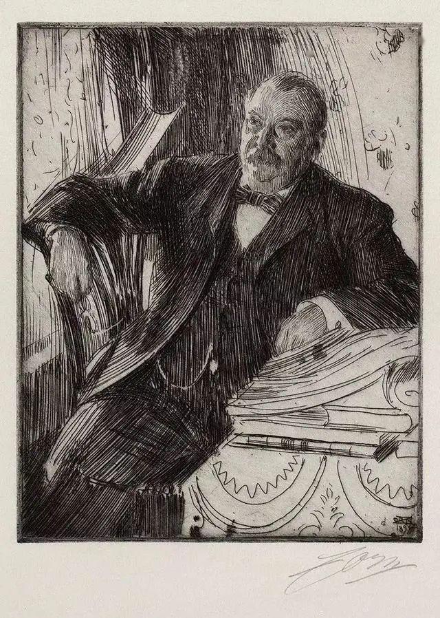 人体油画艺画术被誉为线条的指挥家安德斯伦纳德佐恩素描绘画作品