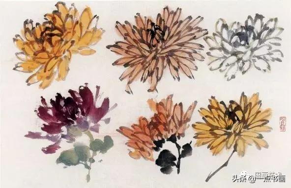 萧朗教你画花卉——菊花画法