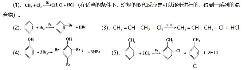 2,与混酸的硝化反应(苯及其同系物,苯酚,烷烃等均能发生硝化反应)如