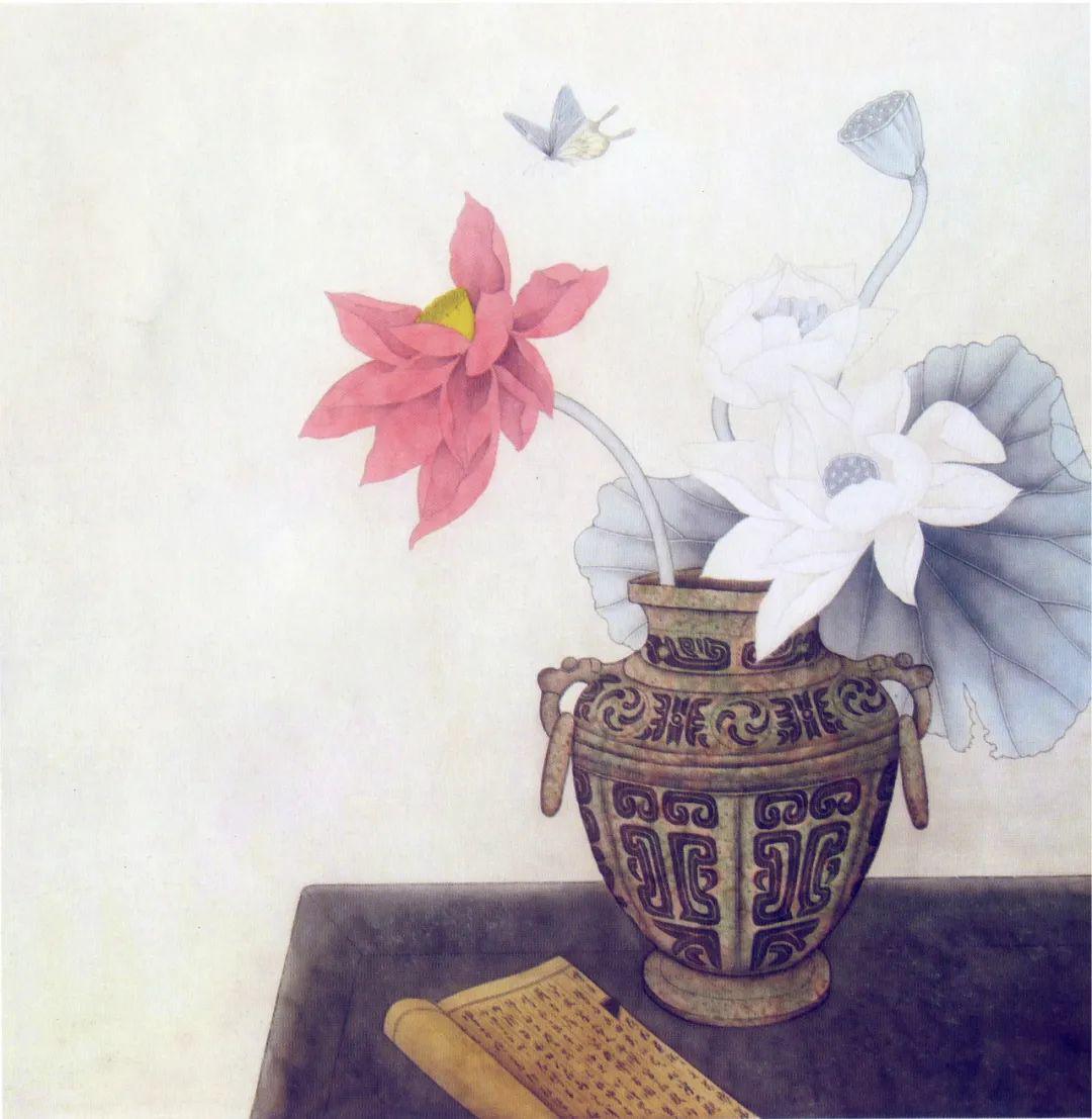 教程龚雪青工笔荷花作品清夏绘制步骤