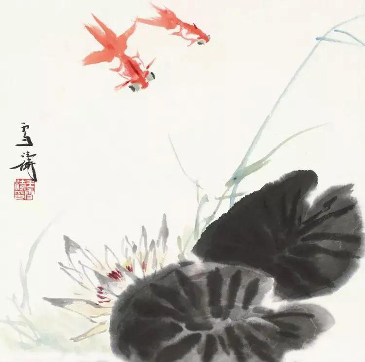 肖艳王雪涛荷花翠鸟金鱼临习班学10幅只需100元