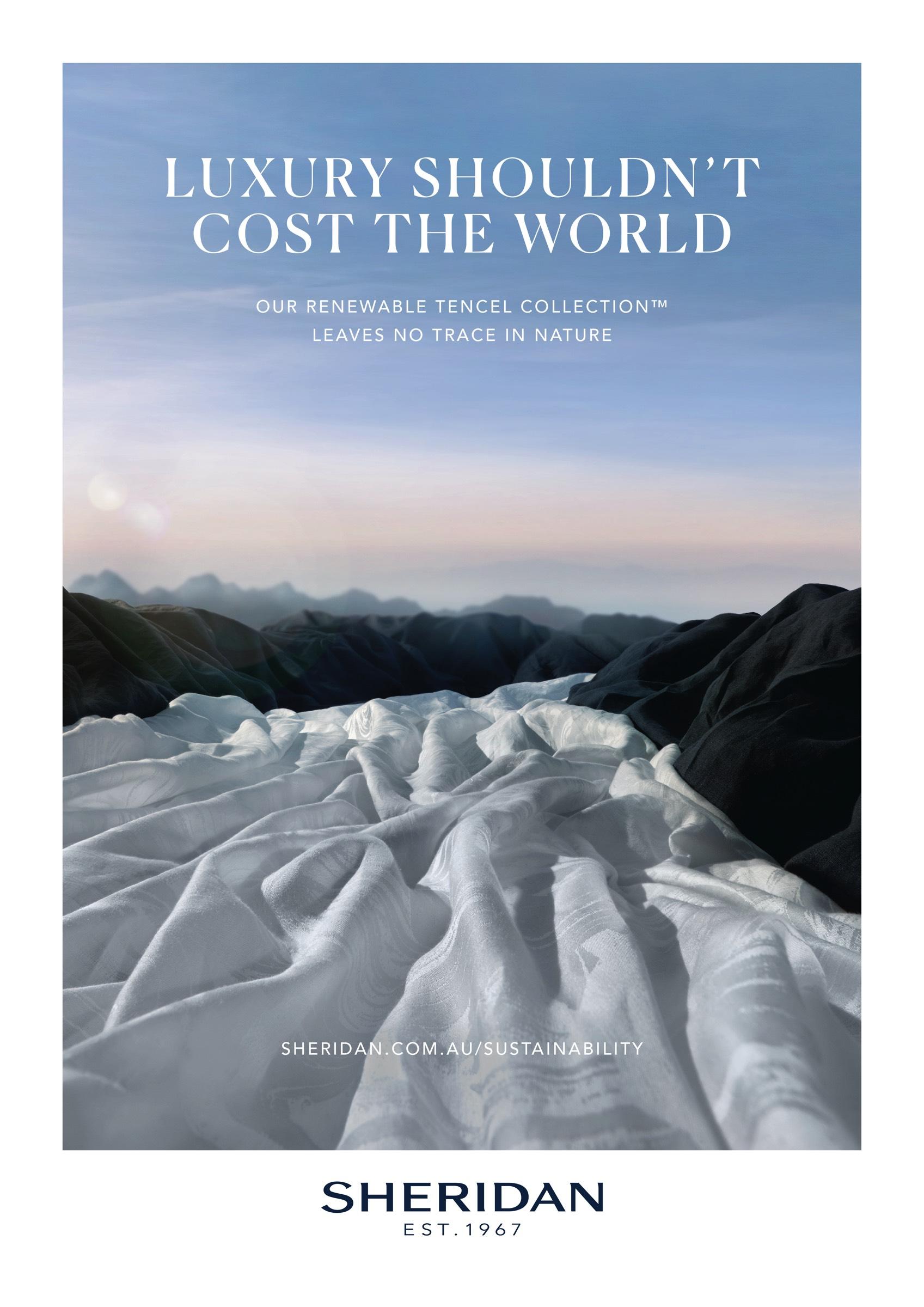 让明天更美好!sheridan家纺广告