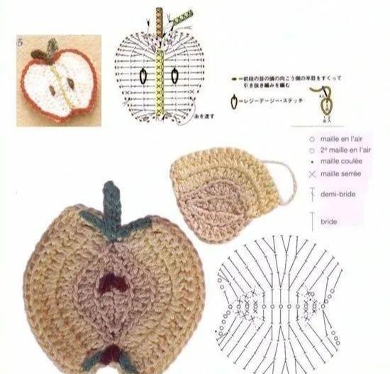 原来蔬菜水果也能钩得如此逼真以后有零线就这样用手工编织