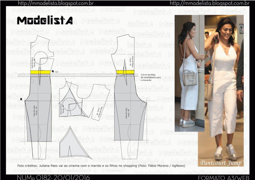 服装设计连体裤内含纸样