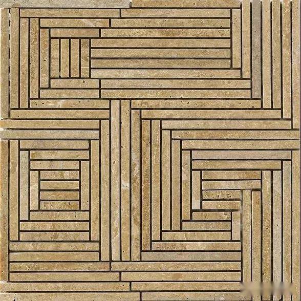 石材马赛克拼花的cad画法及安装指南_拼图