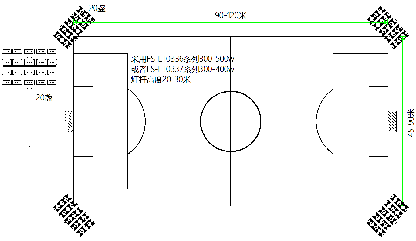 柏克体育足球场照明方案详解