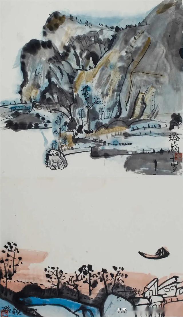 图 姚懿宸 8岁版画《鱼儿 黄偲瑀 11岁儿童画《半夜油茶 杨玉丹