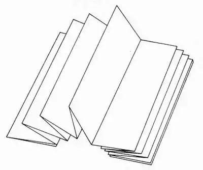 这种装订形式卷起时从外表看与卷轴装无异,但内部的书页宛如自然界的