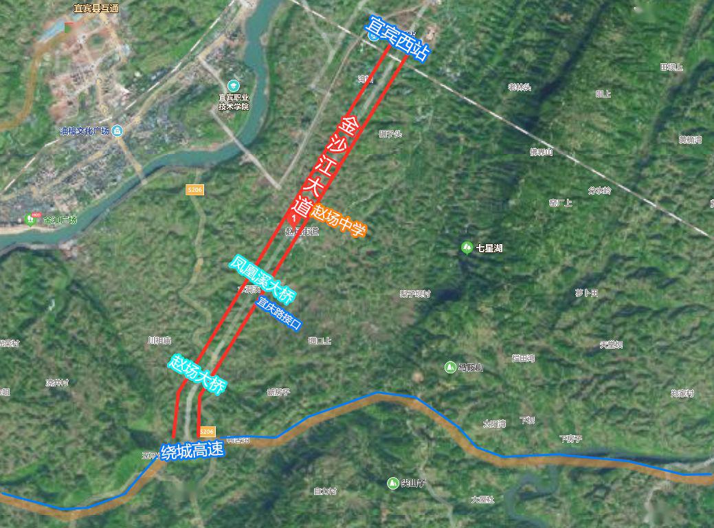 宜宾金沙江大道10公里全线贯通时速80km小时将连接绕城高速和高铁