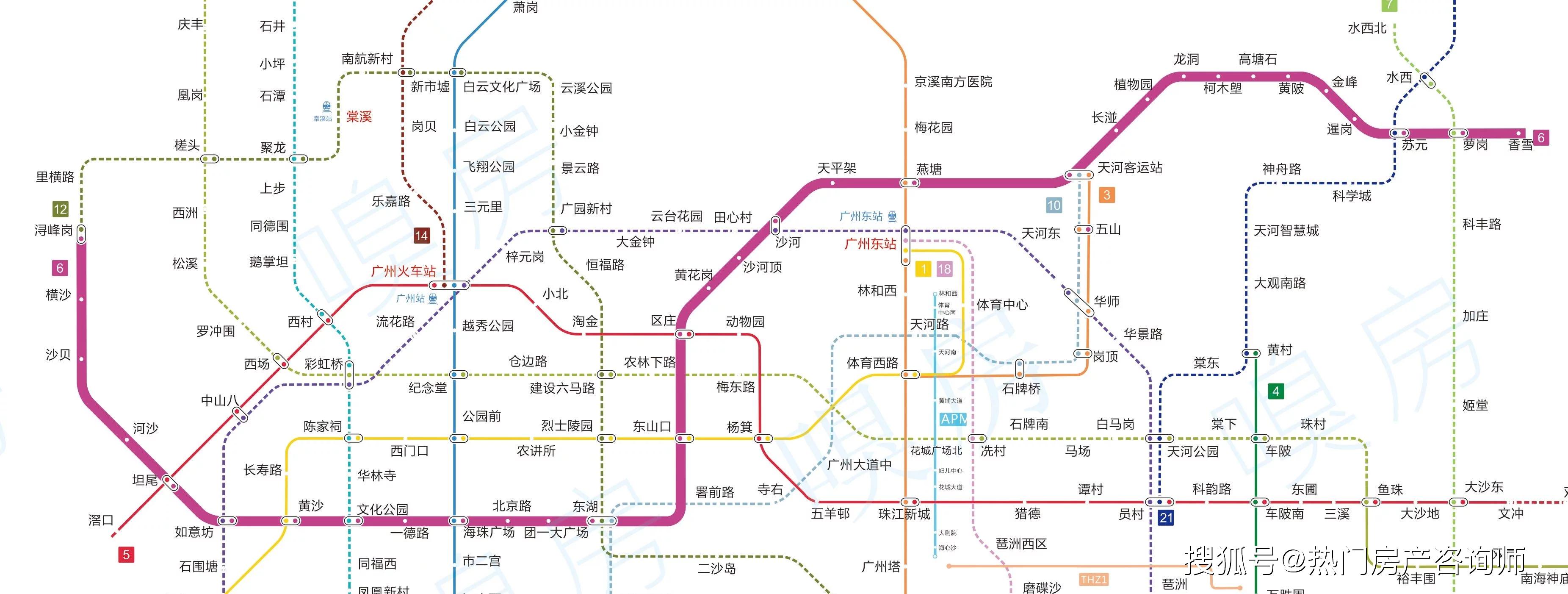广州六号地铁线路图图片