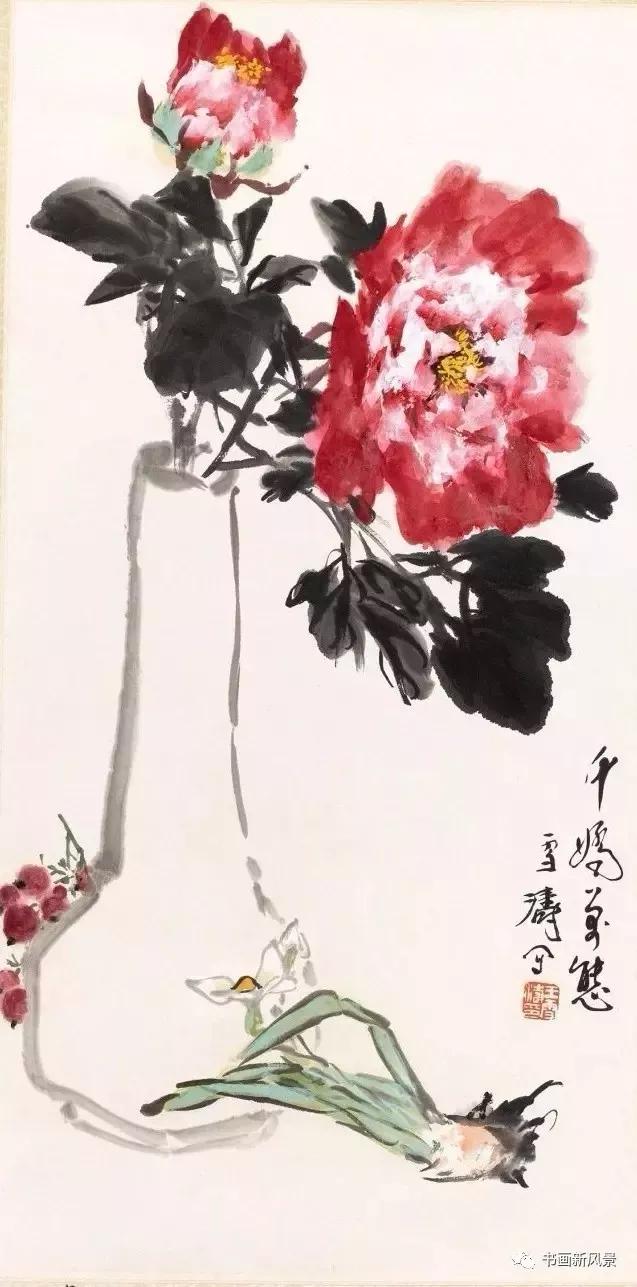 欣赏王雪涛画的牡丹,《牡丹图》高清60幅!
