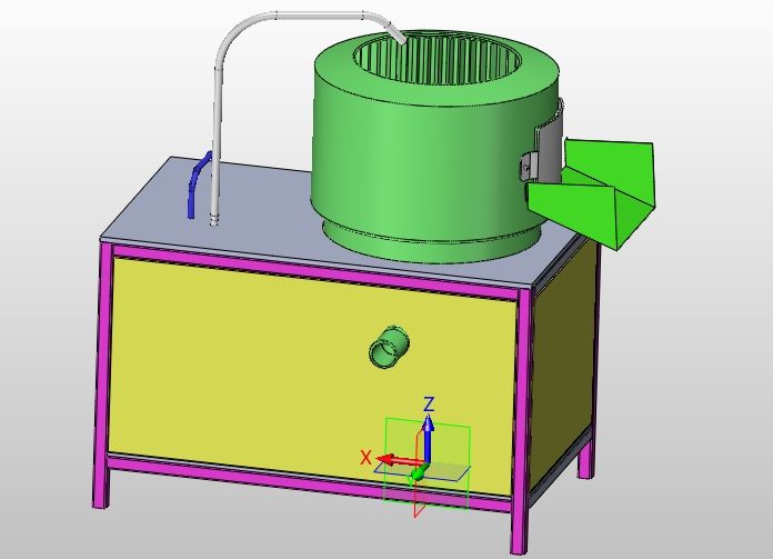 水果去皮機的設計機械結構設計模具數控工藝夾具