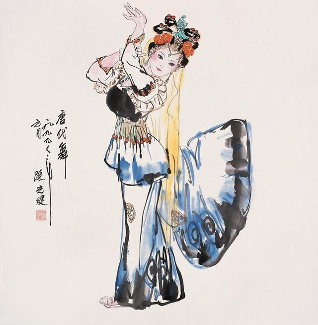 她是刘文西夫人中国最会画舞蹈美人的女画家动态舞姿令人目眩