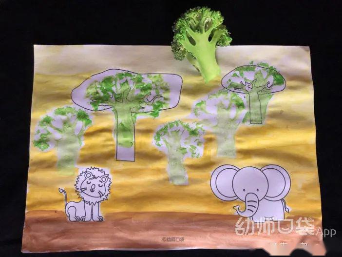 可以印出很好看的玫瑰花~菜根部---玫瑰花蔬菜拓印画小朋友们,快来和