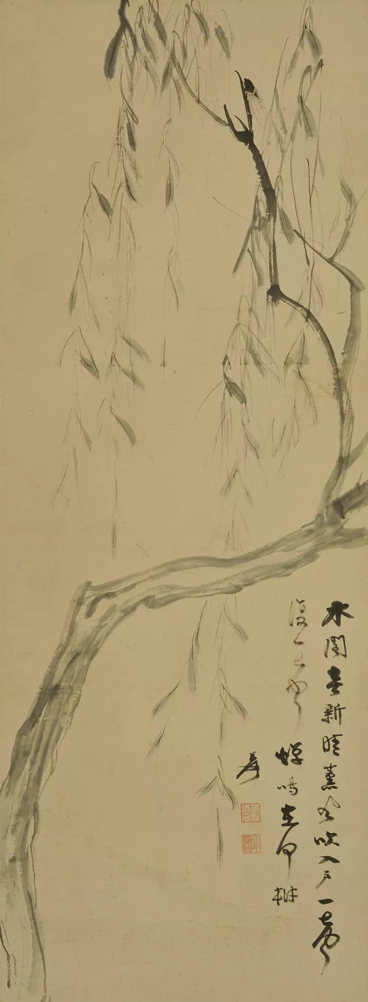 春风柳上归|清代民国绘画中的柳树图像_柳枝