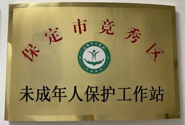 "保定市竞秀区未成年人保护工作站" 正式揭牌