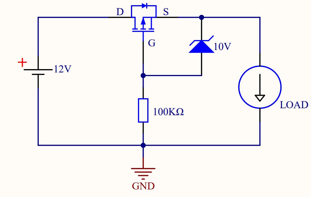 pmos电源反接保护电路使用pmos管防反接,要注意以下几点:在pmos管