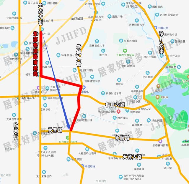 长春市净月地图图片
