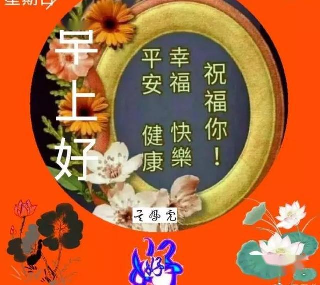 10,早上好,天氣在變,思念不變;季節在變,關懷不變;歲月在變,問候不變