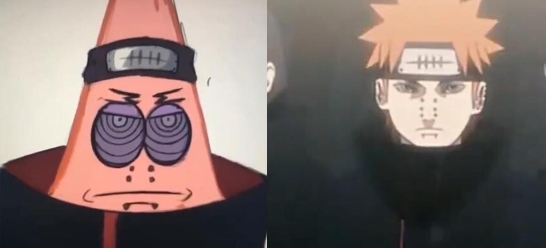 当海绵宝宝遇上火影忍者会是什么画面派大星原来能吊打木叶十二强