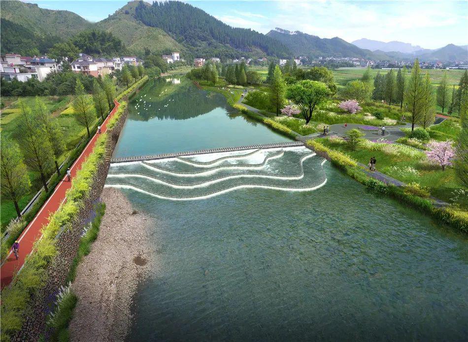 结合"醉香池淮溪"的概念性规划,对沿线的3个堤防,5处护岸,4座堰坝及4