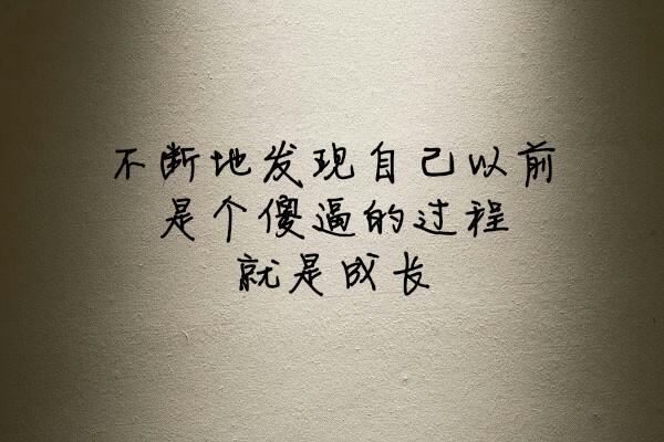 不断地发现自己以前是个傻逼的过程,就是成长懒惰久了,努力一下,就