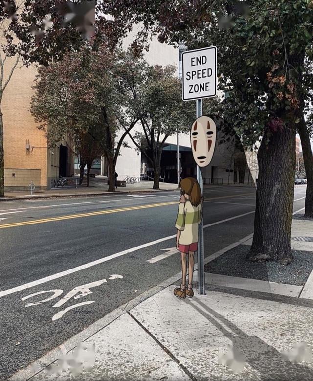 背景图宫崎骏人物走进现实生活