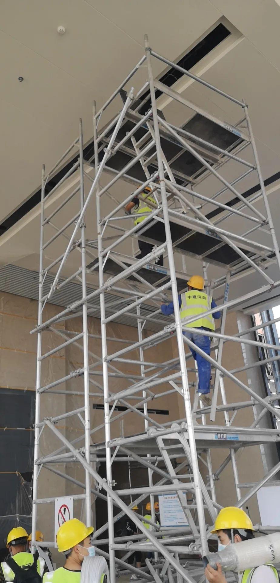 吊顶就要采用满堂式脚手架?高空悬臂车,剪刀车租用成本太高?