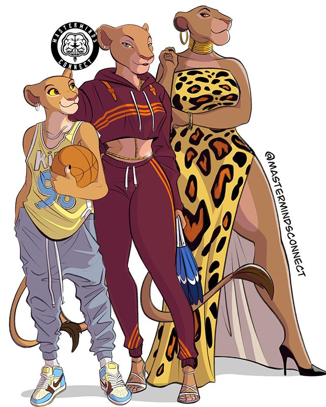 比人类还潮绘师拟人化狮子王堪称最帅人兽不为过