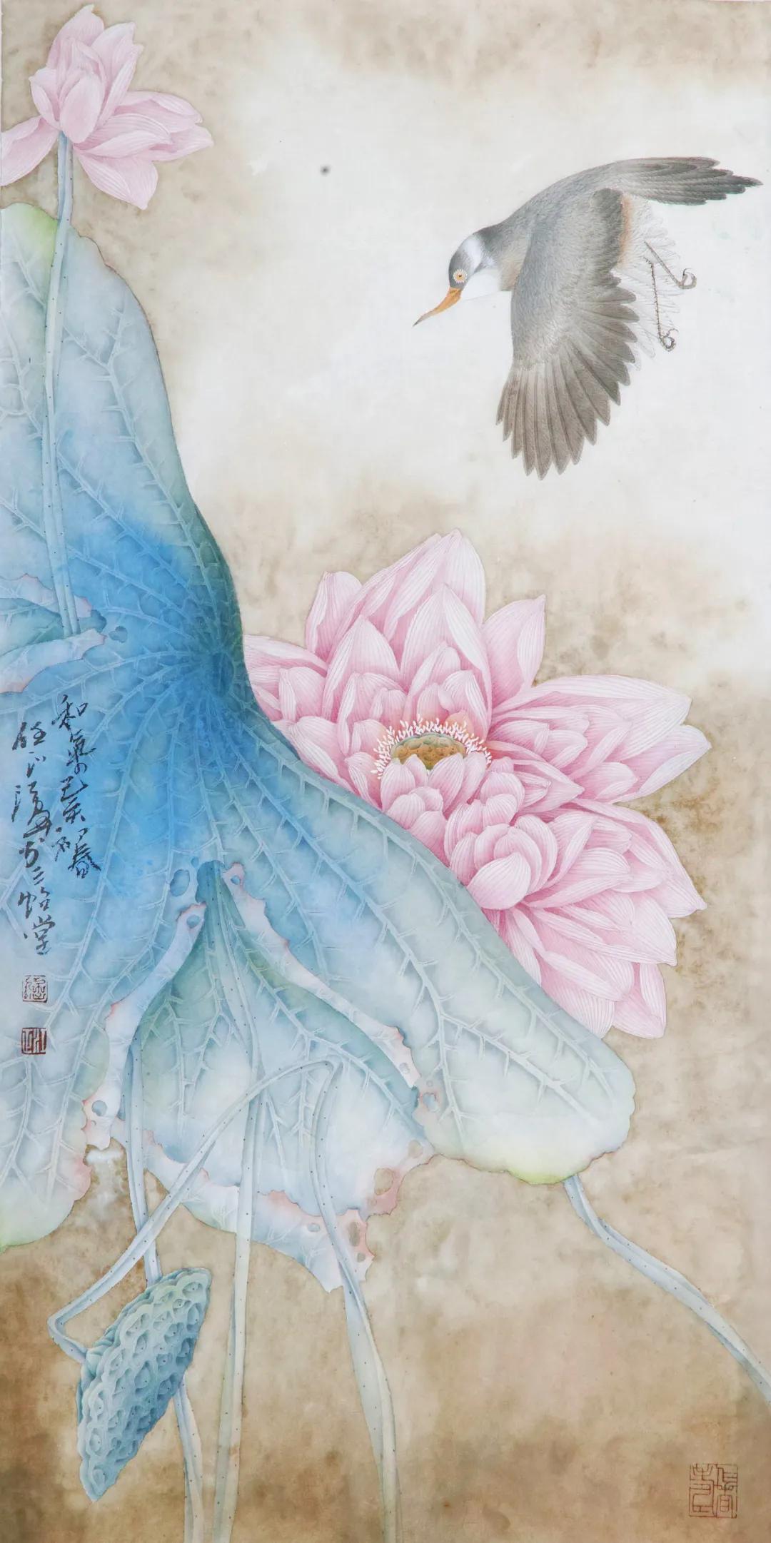 中国美协画家任正江作品《和气》作品《和气》,布局精美细腻,格法严谨