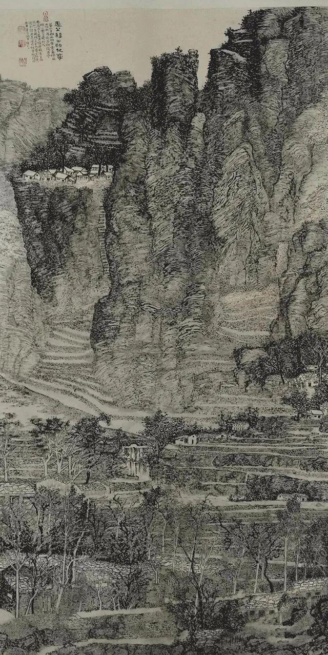 书画家影像网陶古覃日群焦墨山水人物作品赏析