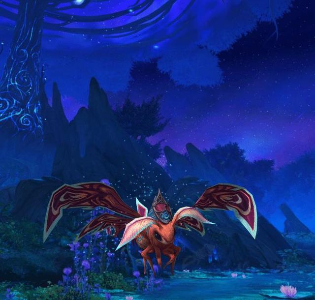 魔兽9.0:坐骑预览 - 炽蓝仙野飞蛾_暗影