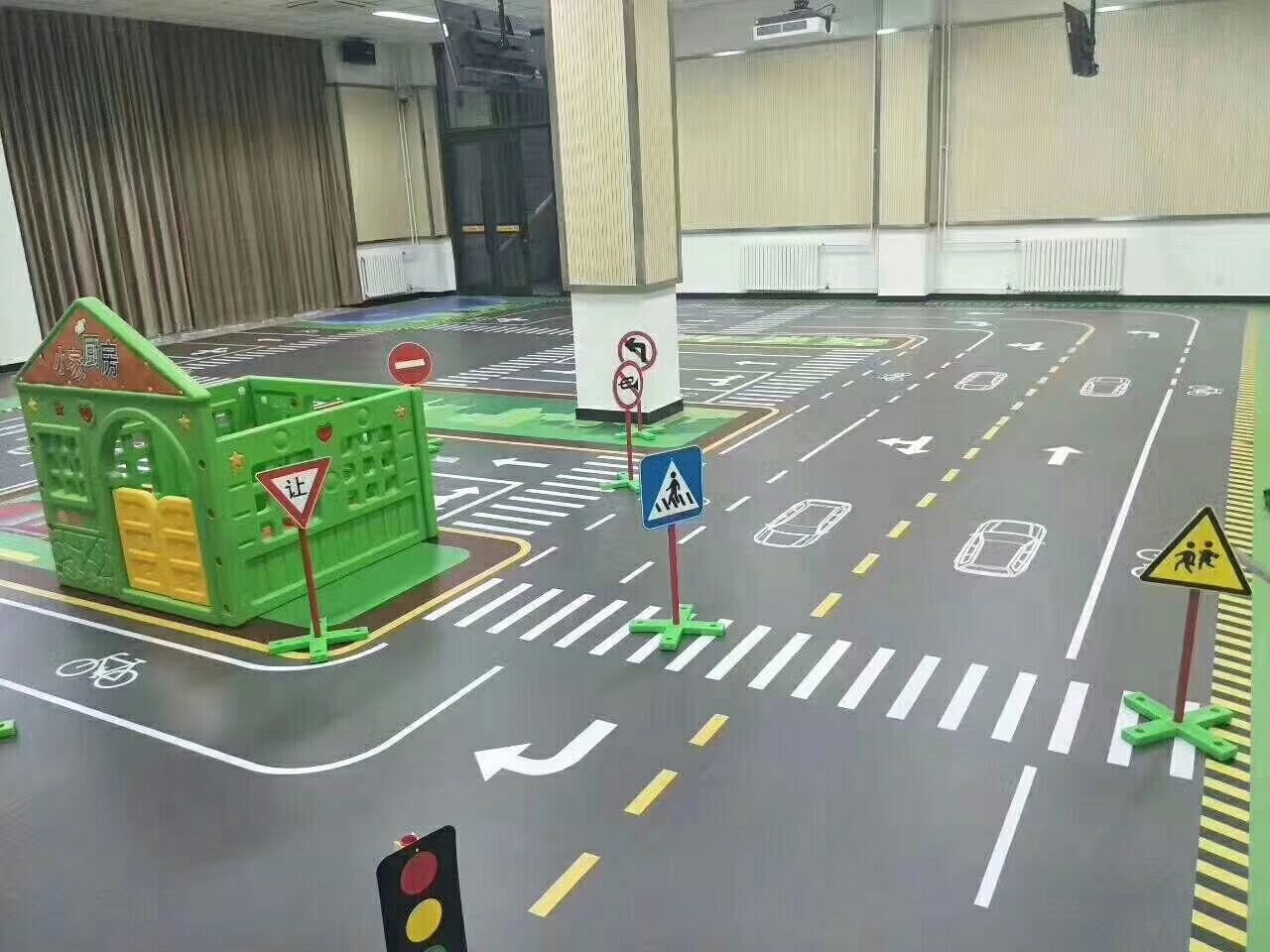 少儿儿童交通安全教育消防安全教育地面材料地板定制专用学校幼儿园