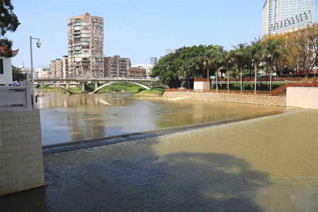 龙津河两岸景观步道"五一"前夕,龙岩中心城区又一个滨河景观项目