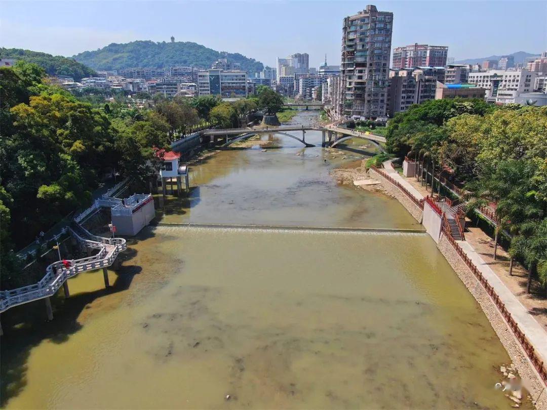 龙津河两岸景观步道"五一"前夕,龙岩中心城区又一个滨河景观项目