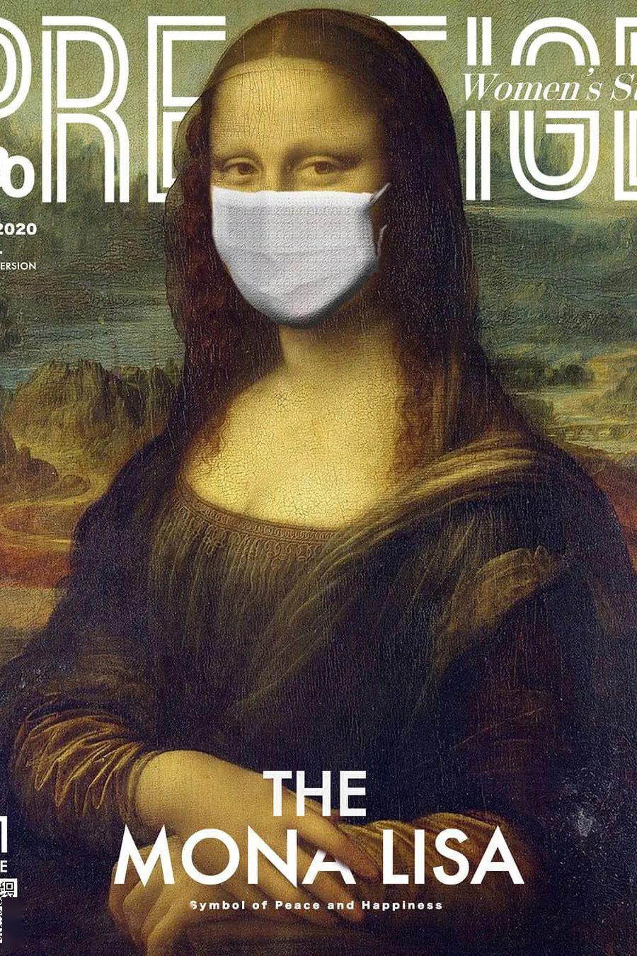 这幅画以法兰西民族精神的标志为灵感给画中人戴上口罩暗示了法国面对
