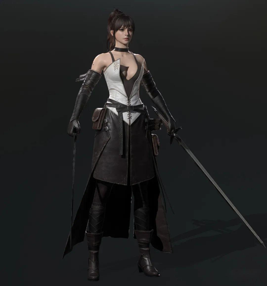 清纯的不像实力派三维角色模型欣赏女剑客swordgirl