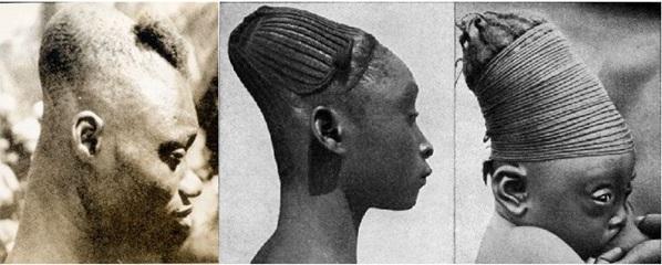 这种畸形审美对头型的修饰已经达到了极致!