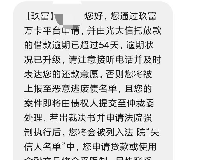 依然是拍拍贷,微粒贷,金条,玖富,360借条给我发了逾期提醒短信.