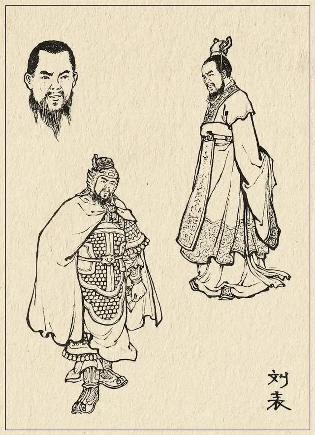 连环画三国演义人物造型白描画像